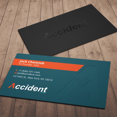 Save People From Accidents with Accident.com | Business card contest
