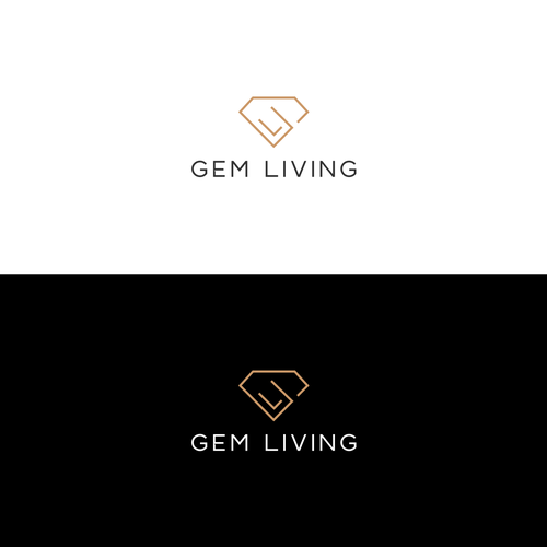 Geometrical, minimalist, modern brand design for Gem Living Design by ajie™