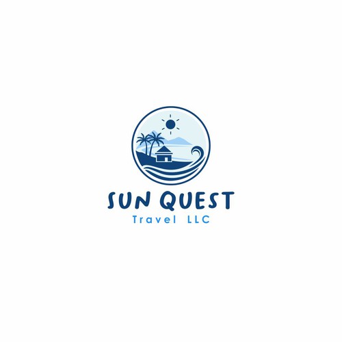 Sun Quest Travel Logo Test Design by MasKarebetz
