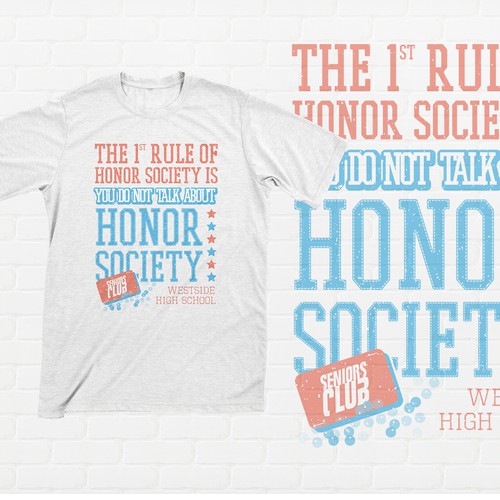 High School Honor Society T-shirt for www.imagemarket.com Design by Wild Republic