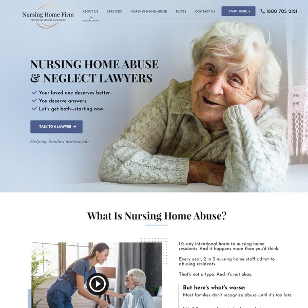 Website for a Nursing Home Firm
