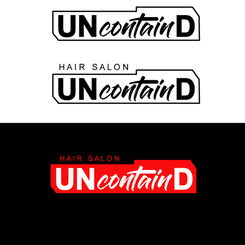 Think UNcontainD - Logo for Cutting Edge Hair Salon Design réalisé par Purple Pie