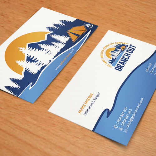 A new business Card for an Outdoor Adventure Company Business card
