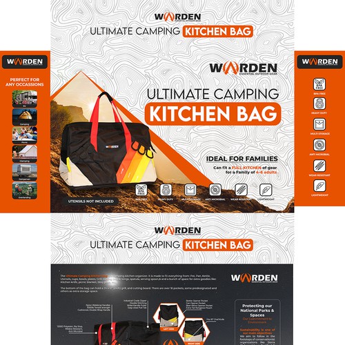 Camping Bag Retail Box design Design by ArtisteXz