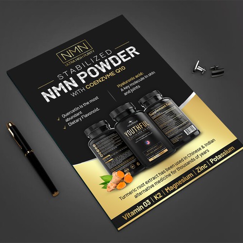 Guaranteed ! Anti-aging Supplement flyer or Leaflet Design by 123Graphics