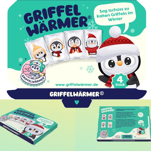 Package design for a set of 4 hand warmers Design by manuk