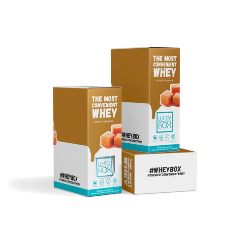 Design a retail case for our whey protein sachets Design by syakuro