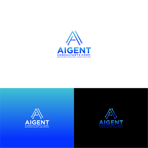 AI Agent Company: Appealing to small to medium sized businesses. Design by RedvyCreative