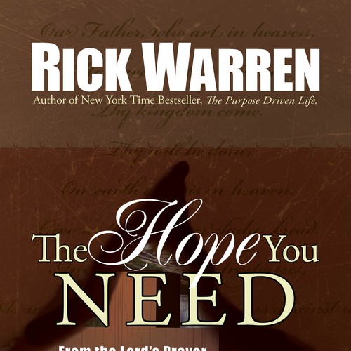 Design Rick Warren's New Book Cover Design réalisé par JoeyM