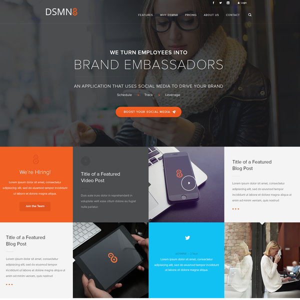 Custom Wordpress Homepage Design