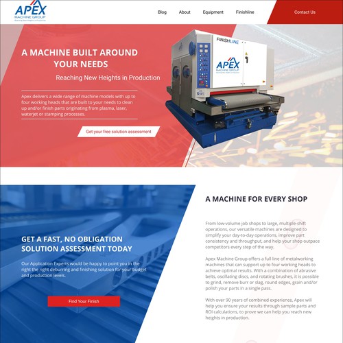 B2B Industrial Machinery - Lead Gen. "Welcome" Landing Page - TONS of Assets Included Design by Lugia