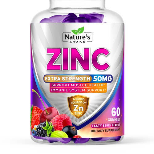 Tasty Zinc Gummies design needed for Nature's Choice Réalisé par ✝DeSiGnEr✝JOHN