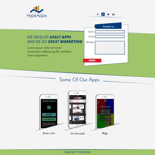 Designs | App development website | Landing page design contest