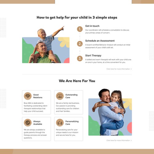 Looking for a friendly and minimalist design for kids therapy Site Design by mustards