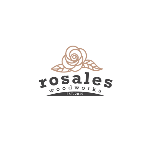 Rose - Outline - Wordmark Logo Design by Sam.D