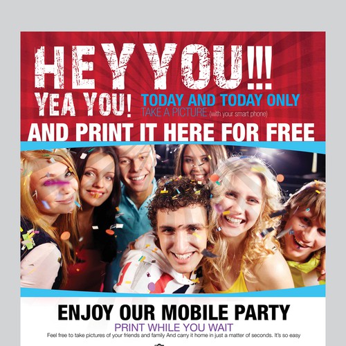 Create an instructional/informational poster for my photo booth business. Design by paanos team