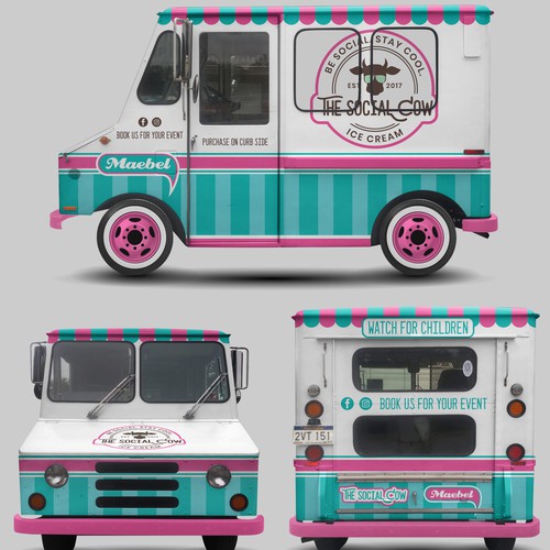 Vintage Ice Cream Truck Wrap-ontwerp door aricaturrash