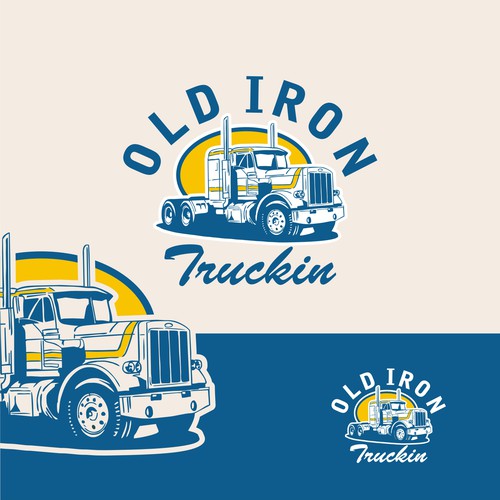 Vintage old school trucking Restoration and apparel brand Design by Heartmodjo