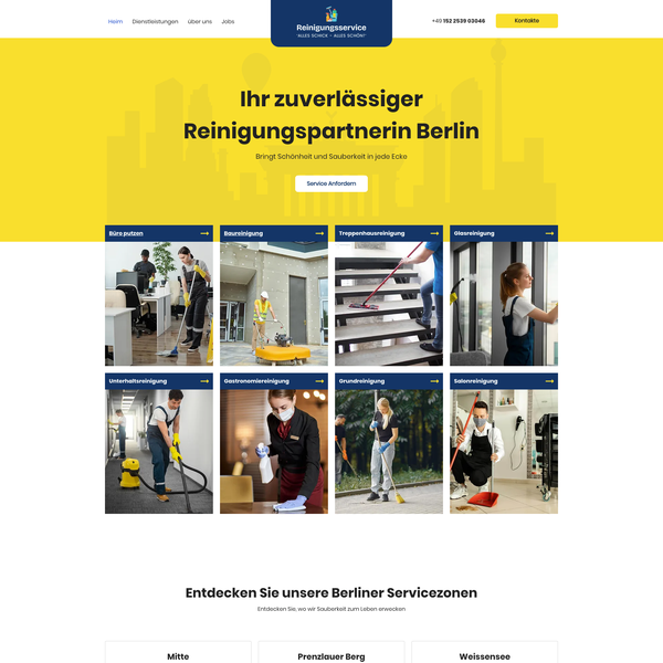 Design by LiquidApps Studio titled "Cleaning Service Website WIX Redesign/SEO"