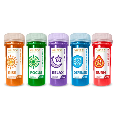 Small Wellness Shot Label! Design by imöeng