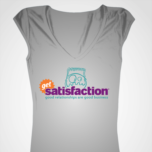 We are Get Satisfaction. We need a new company t shirt! HALP! デザイン by Clandestine Design