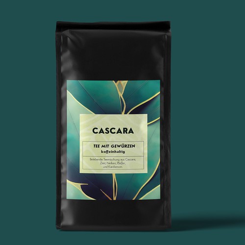 Cascara tea label Design by aran&xa