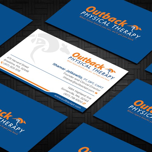 Business card for 2 clinic physical therapy office Design by Taaiebah