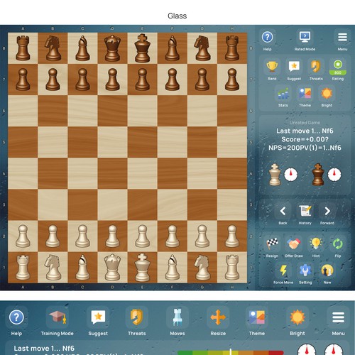 iPad Chess App - Polishing project. See PSD. Design by Harry K.