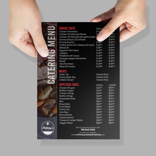 Love Food??? Create a modern, stylish Catering Menu for Anthony's Design by FlipVinoya