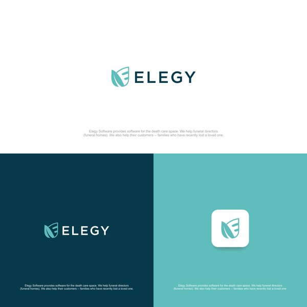 Design by Display_Pro titled "Logo and identity for modern death care | Elegy Software"