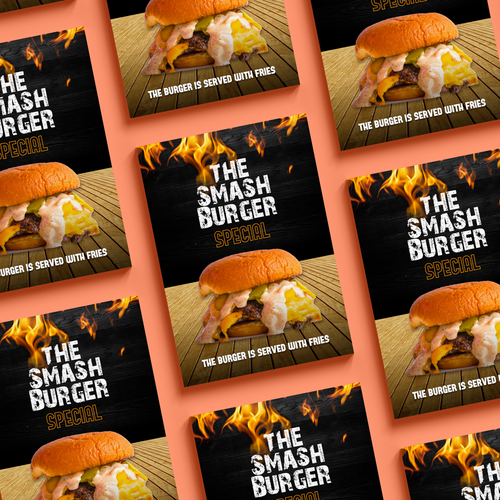 Smash Burger Marketing Materials Design by MJ_DESIGN_HILL