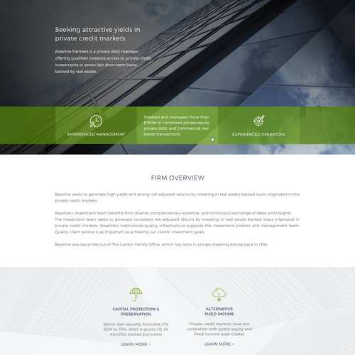 Clean, professional website redesign needed for investment firm | Web page  design contest | 99designs