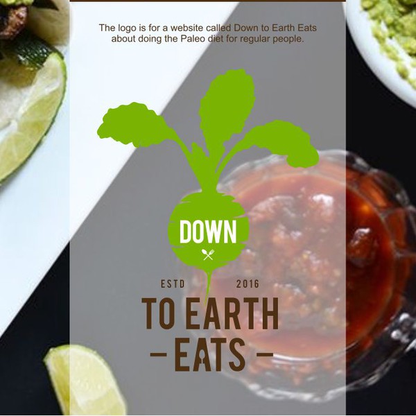 Design by anata1994ᵍᵸ titled "logo for Down to Earth Eats"
