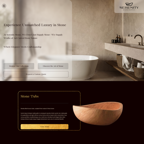 Designs | Create a Stunning Website for a Luxury Stone Brand – Serenity ...