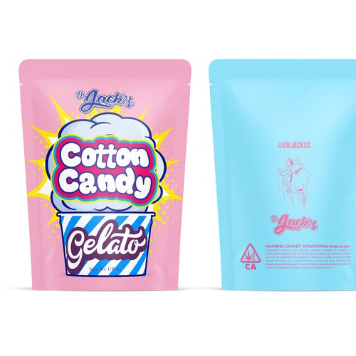 Cotton Candy gelato cannabis bag Design by bcra