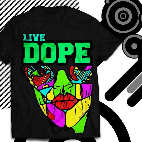 Design by inproject adv. titled "live dope"