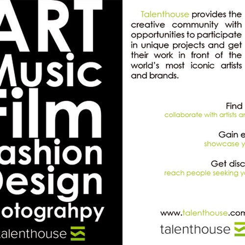 Designers: Get Creative! Flyer for Talenthouse... Design by cherry killer queen