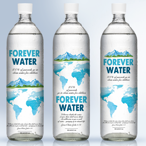 Bottled Water Design: Forever Water | Product packaging contest