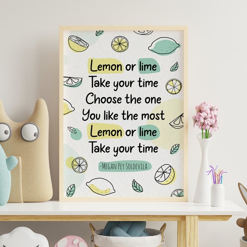 Illustrated Children's Poem Poster Design by Zyatu