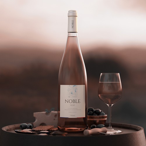 Rose Wine Label Design by nowgrid