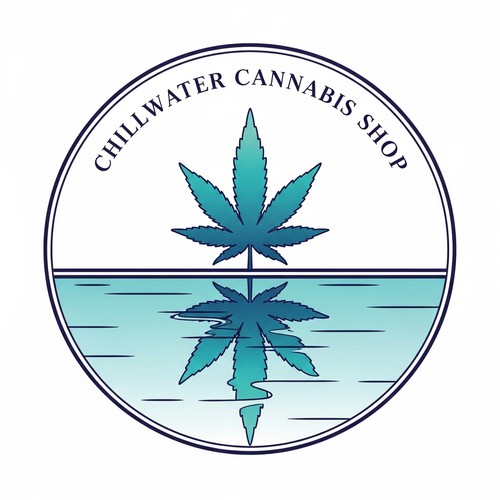 Chillwater Cannabis Shop Logo - Calm the Noise, Find Your Better Design by Kavinda Malaka