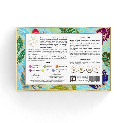 Design Beautiful Colorful Shower Steamer Gift Box that shouts Click me!  for French Luxury Bath & Shower Company Design by EffieK