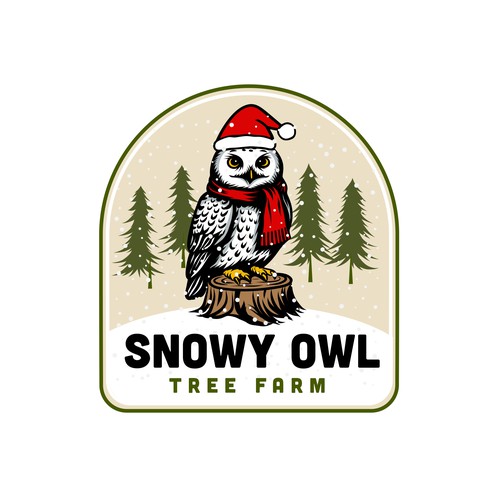 Snowy Owl Christmas Tree Farm ---LOGO COMPETITION! Design by Moonlit Fox