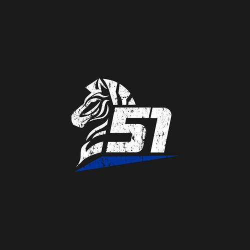 Edgy, Tough, Rugged, clothing Logo cleverly combining "Zebra" and "51" in a unique way. Design by adrian perdana