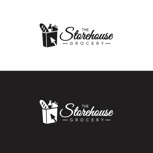 Yulia Hudsonさんのthe Storehouse Grocery logoデザイン