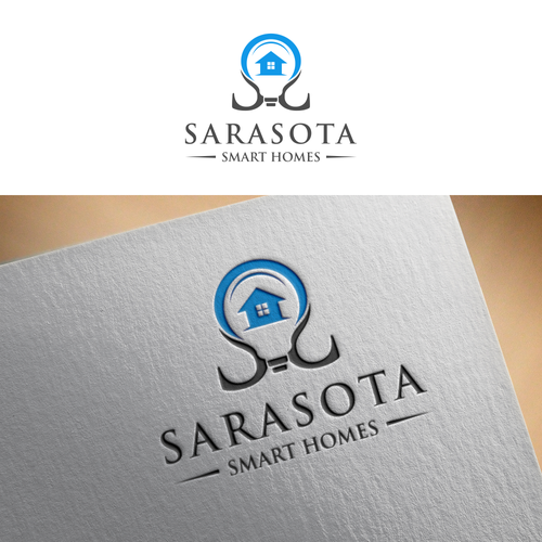 Diseño de Sarasota Smart Homes logo for our company that does technology innovations and installations de kalemwaelah