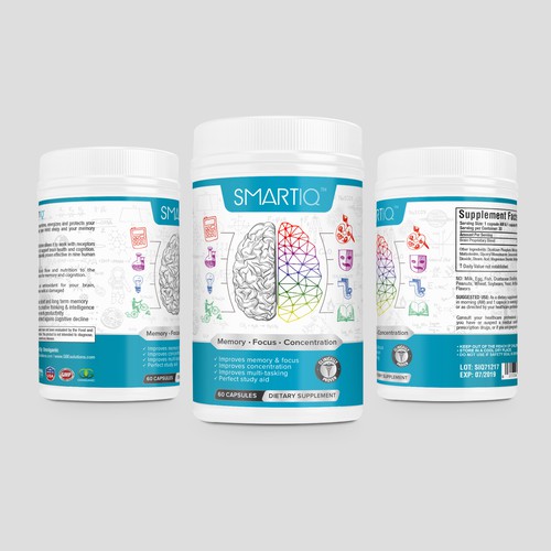 Brain Supplement Label Design Design by DesignSBS