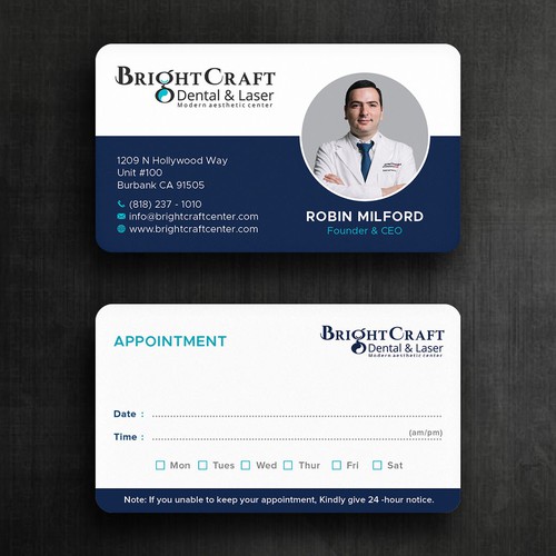 Modern Dental and Medical SPA business card Design réalisé par Felix SH