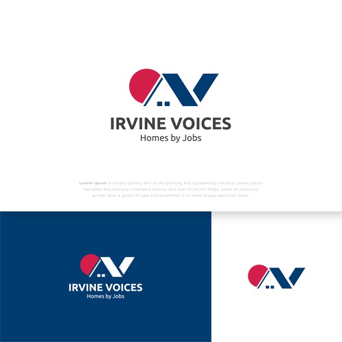 Irvine Voices - Homes for Jobs Logo Design by CreativeJAC