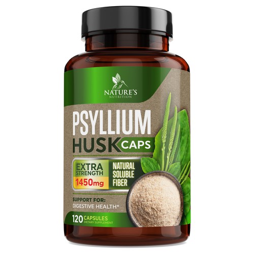 Natural Psyllium Husk Capsules Design needed for Nature's Nutrition Design by gs-designs